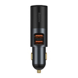 Incarcator Auto Baseus Share Together, 120W, 3A, 1 x Extensie Bricheta - 2 x USB-A, Negru CCBT-D0G