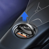 Incarcator Auto Baseus Star Mini, 30W, 3A, 1 x USB-A, Gri VCHX-A0