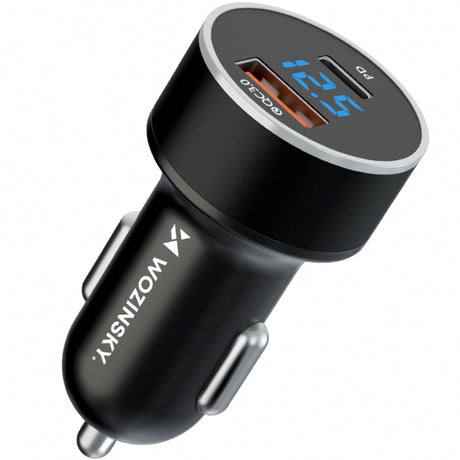 Incarcator Auto WZK WDCCAC, 36W, 3A, 1 x USB-A - 1 x USB-C