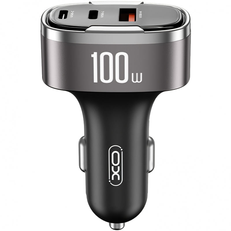 Incarcator Auto XO Design CC61, 100W, 3A, 1 x Lightning - 1 x USB-A - 1 x USB-C