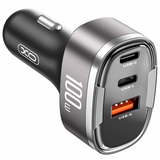 Incarcator Auto XO Design CC61, 100W, 3A, 1 x Lightning - 1 x USB-A - 1 x USB-C