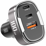 Incarcator Auto XO Design CC61, 100W, 3A, 1 x Lightning - 1 x USB-A - 1 x USB-C
