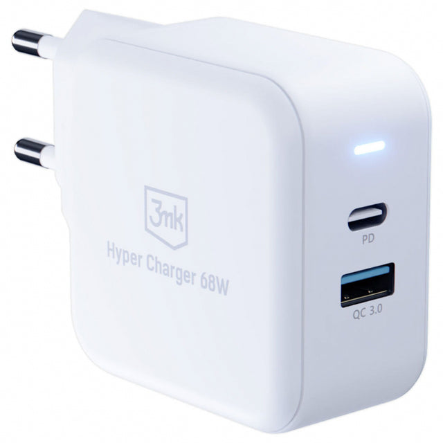 Incarcator Retea 3MK HyperCharger, 68W, 5A, 1 x USB-A - 1 x USB-C