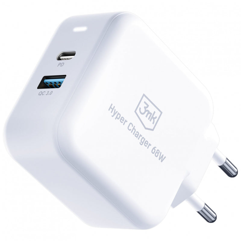 Incarcator Retea 3MK HyperCharger, 68W, 5A, 1 x USB-A - 1 x USB-C