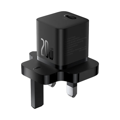 Incarcator Retea Baseus UK, 20W, 3A, 1 x USB-C, Negru P10110907113-00