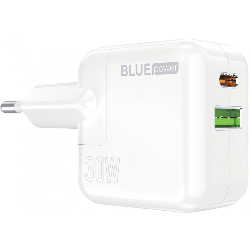 Incarcator Retea BLUE Power BC111A, 30W, 3A, 1 x USB-A - 1 x USB-C