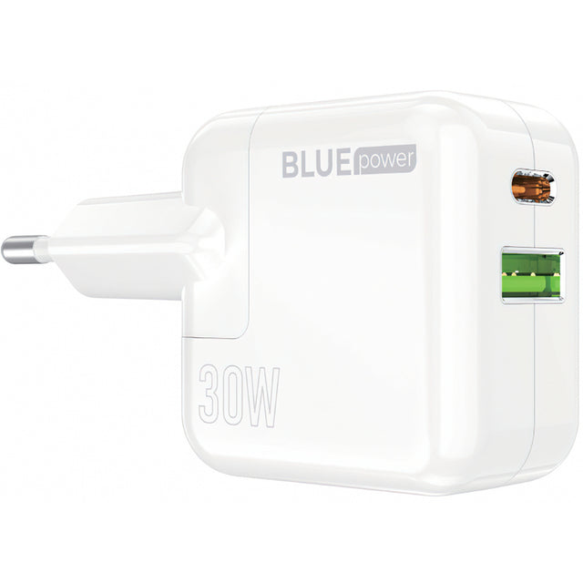 Incarcator Retea BLUE Power BC111A, 30W, 3A, 1 x USB-A - 1 x USB-C