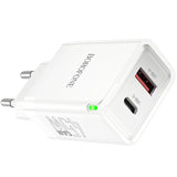 Incarcator Retea Borofone BN16 Tough, 45W, 3A, 1 x USB-A - 1 x USB-C