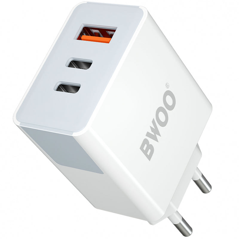 Incarcator Retea BWOO BO-CDA133, 40W, 3A, 1 x USB-A - 2 x USB-C