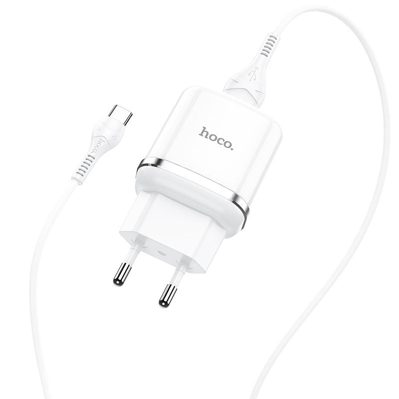 Incarcator Retea Cu Cablu USB-C HOCO N3, 18W, 3A, 1 x USB-