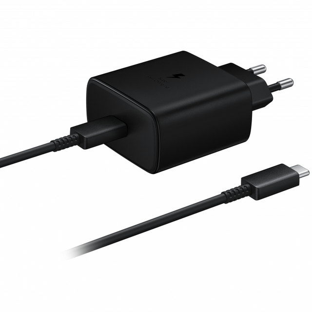 Incarcator Retea cu Cablu USB-C Samsung EP-TA845 + DW767JBE, 45W, 4.05A, 1 x USB-C, Negru GP-PTU020SOFBQ