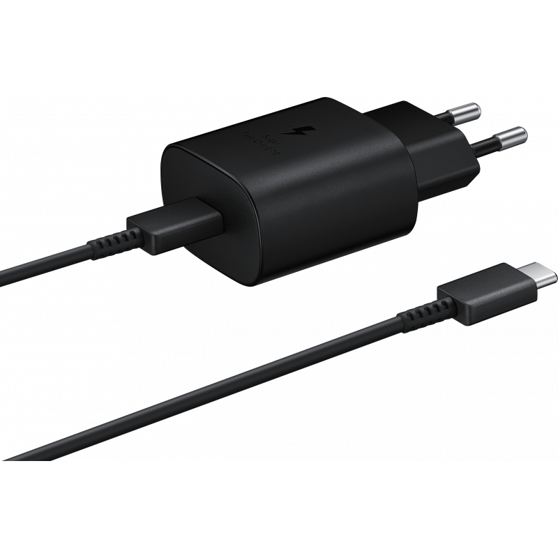 Incarcator Retea cu Cablu USB-C Samsung EP-TA800B + DA705BBE, 25W, 3A, 1 x USB-C, Negru GP-PTU021SOABQ