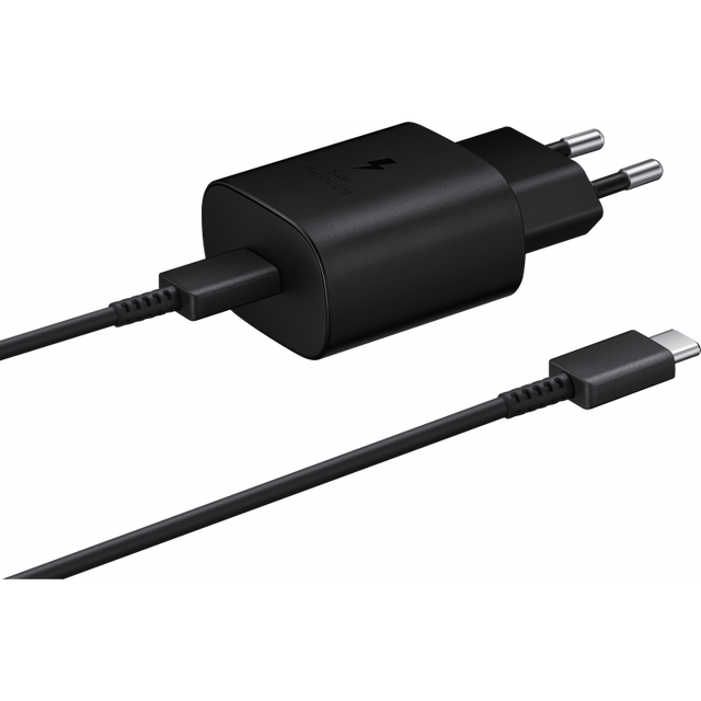 Incarcator Retea cu Cablu USB-C Samsung EP-TA800B + DA705BBE, 25W, 3A, 1 x USB-C, Negru GP-PTU021SOABQ