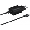 Incarcator Retea cu Cablu USB-C Samsung EP-TA800B + DA705BBE, 25W, 3A, 1 x USB-C, Negru GP-PTU021SOABQ