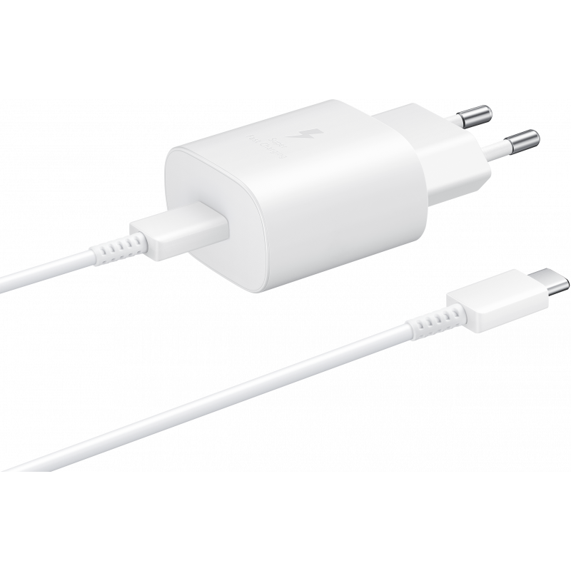 Incarcator Retea cu Cablu USB-C Samsung EP-TA800W + DA705BWE, 25W, 3A, 1 x USB-C, Alb GP-PTU021SOAWQ