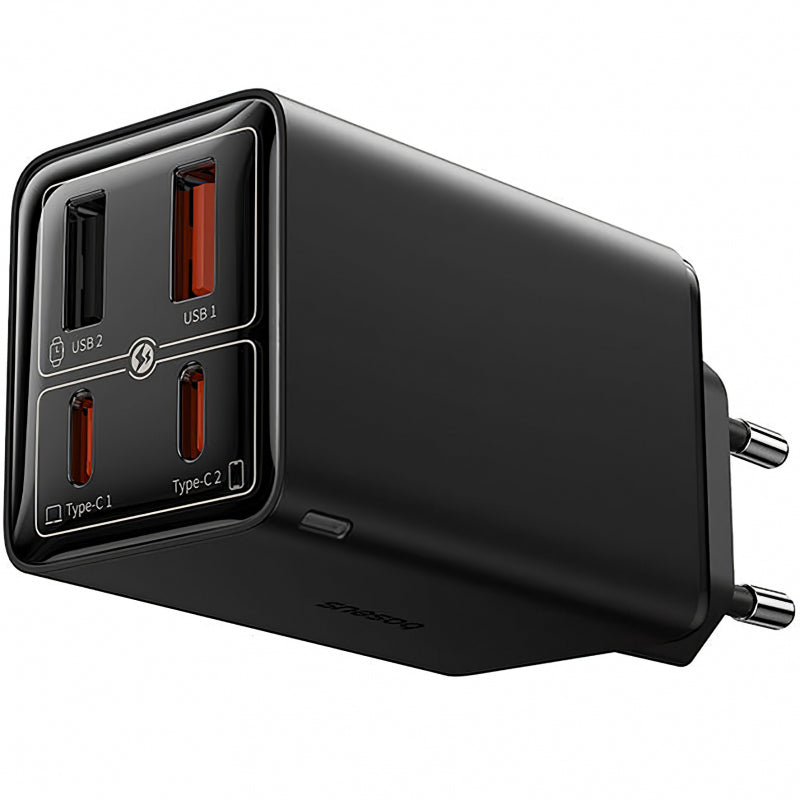 Incarcator Retea Cu Cablu USB-C Baseus GaN6 Pro, 100W, 3.25A, 2 x USB-A - 2 x USB-C, Negru P10162705112-00