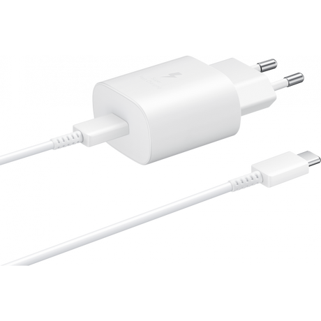 Incarcator Retea cu Cablu USB-C Samsung, 25W, 3A, 1 x USB-C, Alb EP-TA800XWEGWW