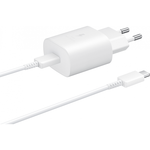 Incarcator Retea cu Cablu USB-C Samsung, 25W, 3A, 1 x USB-C, Alb EP-TA800XWEGWW