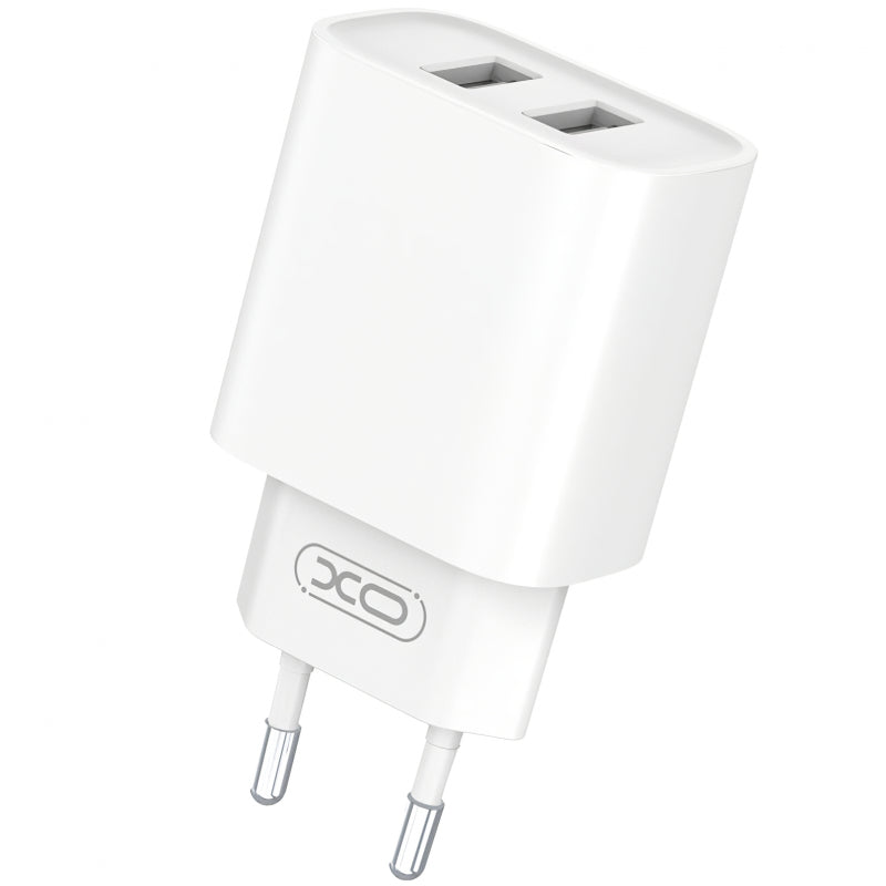 Incarcator Retea Cu Cablu microUSB XO Design CE02C, 10.5W, 2.1A, 2 x USB-