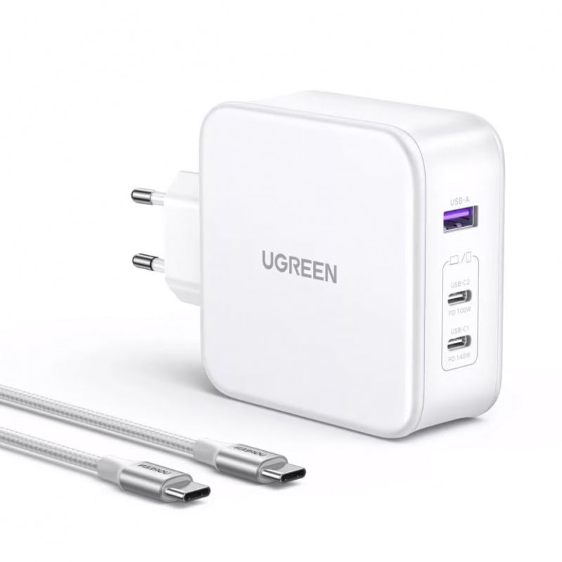 Incarcator Retea Cu Cablu USB-C UGREEN CD289, 140W, 5A, 1 x USB-A - 2 x USB-C