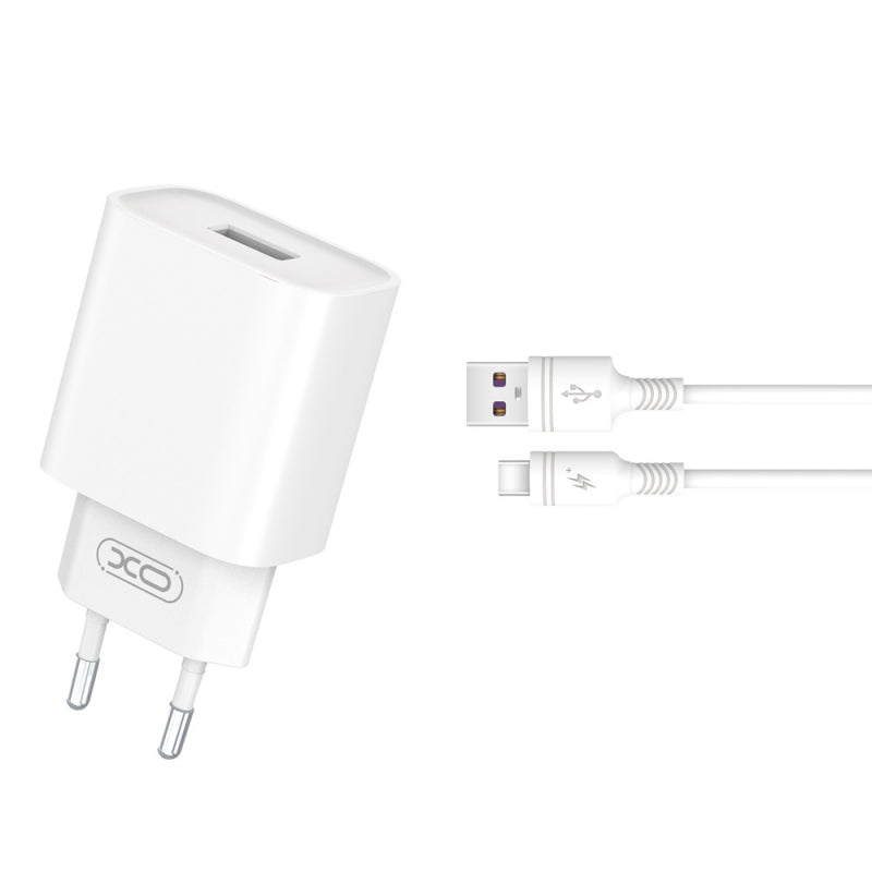 Incarcator Retea Cu Cablu USB-C XO Design CE02D, 18W, 3A, 1 x USB-
