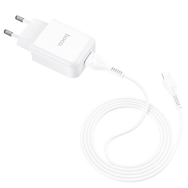 Incarcator Retea cu Cablu Lightning HOCO N2, 10W, 2.1A, 1 x USB-