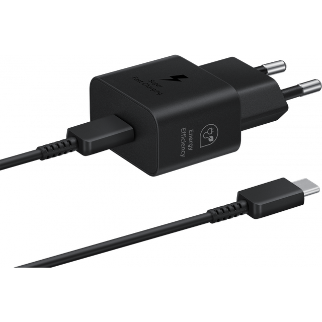 Incarcator Retea Cu Cablu USB-C Samsung, 25W, 3A, 1 x USB-C, Negru EP-T2510XBEGEU