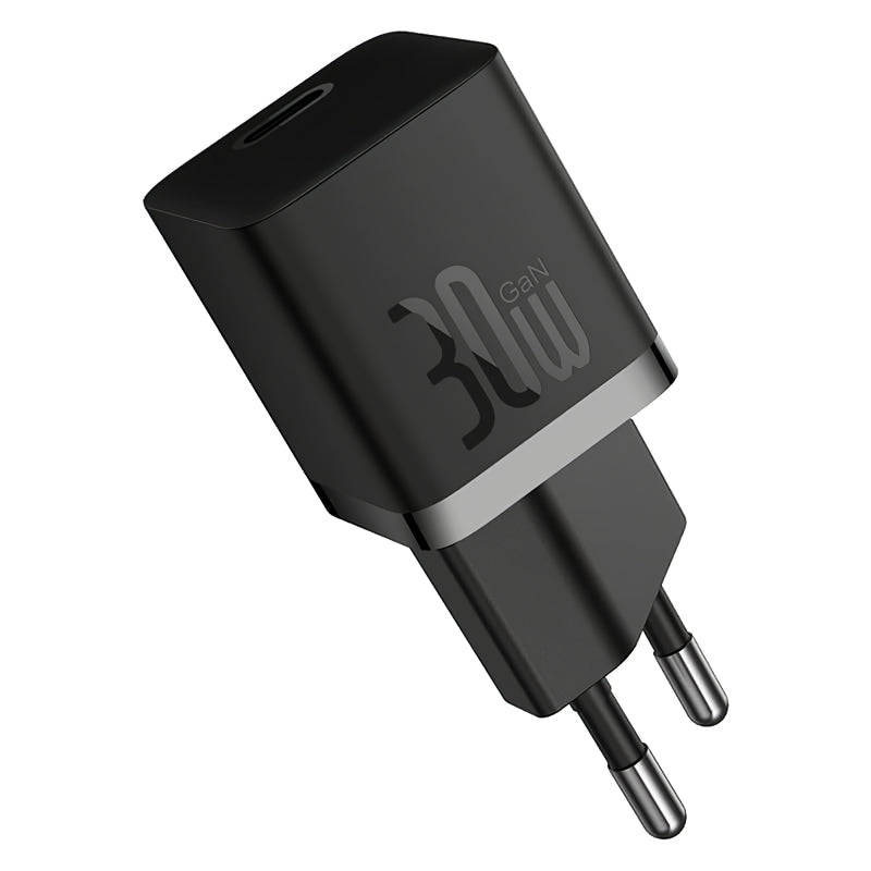 Incarcator Retea Cu Cablu USB-C Baseus GaN5S, 30W, 3A, 1 x USB-C, Negru P10110902113-00