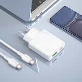 Incarcator Retea Cu Cablu USB-C Borofone BN25 Wish, 30W, 3A, 1 x USB-A - 1 x USB-C