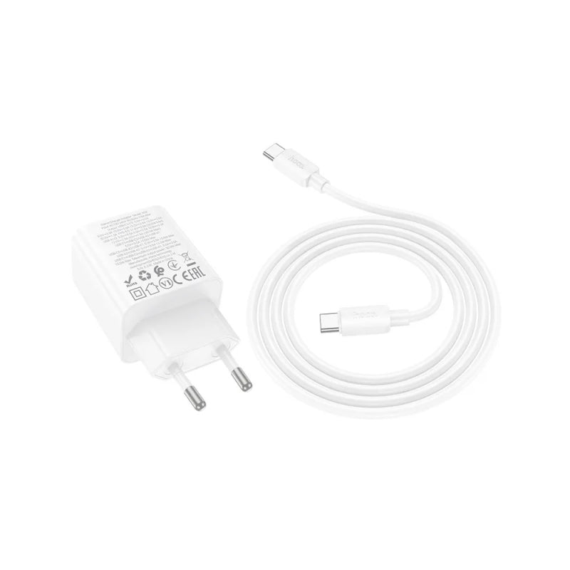 Incarcator Retea Cu Cablu USB-C HOCO N56, 30W, 3A, 2 x USB-A - 2 x USB-C