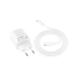 Incarcator Retea Cu Cablu USB-C HOCO N56, 30W, 3A, 2 x USB-A - 2 x USB-C