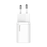 Incarcator Retea Cu Cablu USB-C Baseus Super Si, 25W, 3A, 1 x USB-C, Alb TZCCSUP-L02