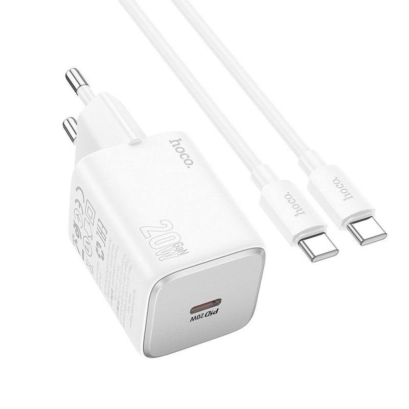 Incarcator Retea Cu Cablu USB-C HOCO N40, 20W, 3A, 1 x USB-C