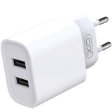 Incarcator Retea Cu Cablu microUSB XO Design CE02C, 10.5W, 2.1A, 2 x USB-