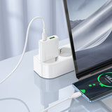 Incarcator Retea Cu Cablu USB-C Borofone BN25 Wish, 30W, 3A, 1 x USB-A - 1 x USB-C
