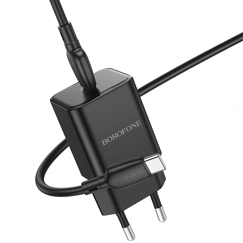 Incarcator Retea Cu Cablu USB-C Borofone BN13 Safety, 30W, 3A, 1 x USB-C