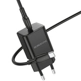 Incarcator Retea Cu Cablu USB-C Borofone BN13 Safety, 30W, 3A, 1 x USB-C