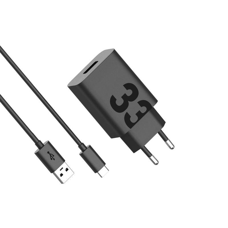 Incarcator Retea Cu Cablu USB-C Motorola TurboPower, 33W, 3A, 1 x USB-A, Negru PG38C06448