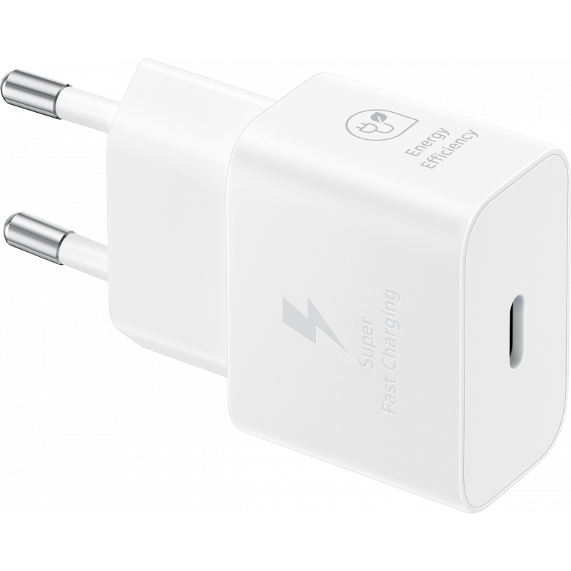 Incarcator Retea Cu Cablu USB-C Samsung, 25W, 3A, 1 x USB-C, Alb EP-T2510XWEGEU