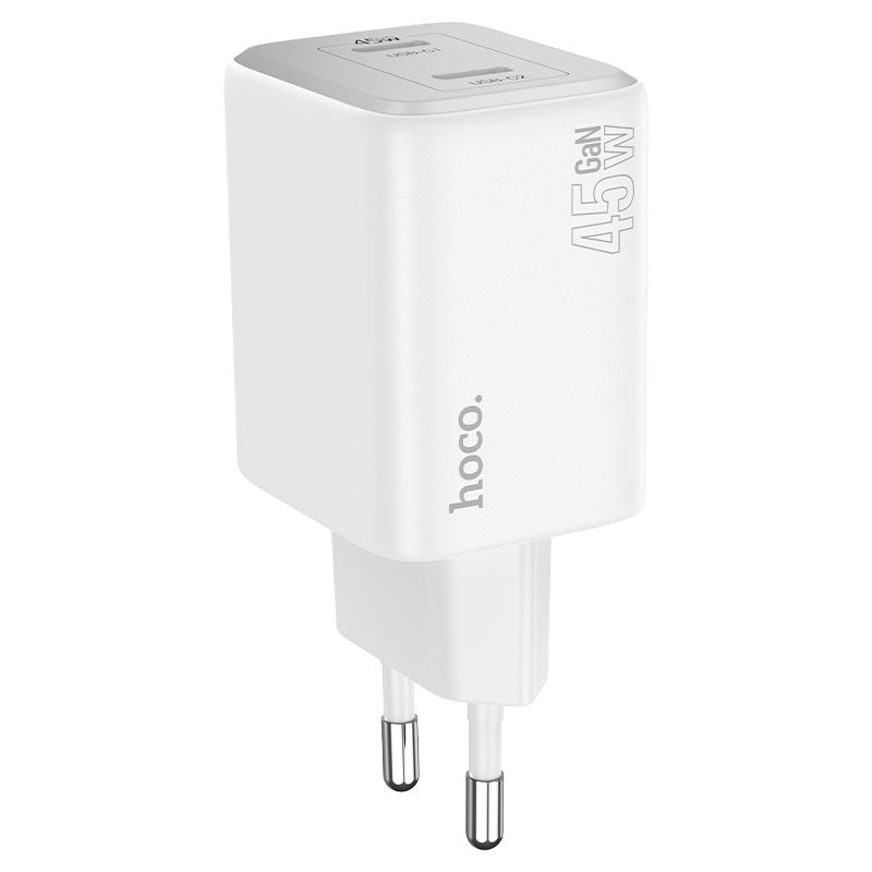 Incarcator Retea Cu Cablu Lightning HOCO N42, 45W, 3A, 2 x USB-C