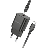 Incarcator Retea Cu Cablu USB-C Borofone BN13 Safety, 30W, 3A, 1 x USB-C