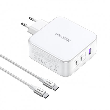 Incarcator Retea Cu Cablu USB-C UGREEN CD289, 140W, 5A, 1 x USB-A - 2 x USB-C