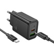 Incarcator Retea Cu Cablu USB-C HOCO N63, 30W, 3A, 1 x USB-A - 1 x USB-C