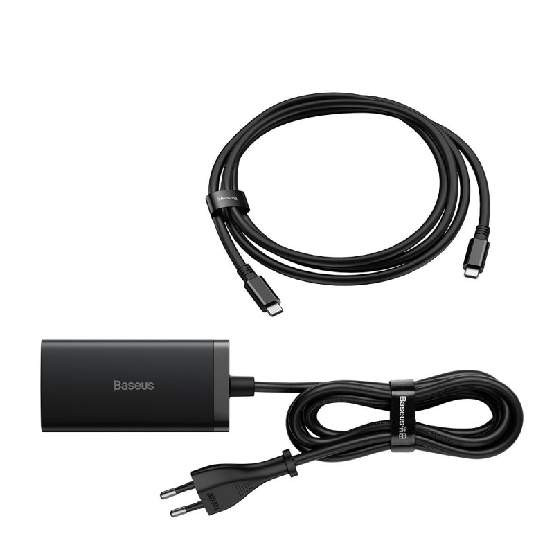 Incarcator Retea Cu Cablu USB-C Baseus GaN5 Pro, 67W, 3.35A, 1 x HDMI - 1 x USB-A - 2 x USB-C, Negru CCGP110201