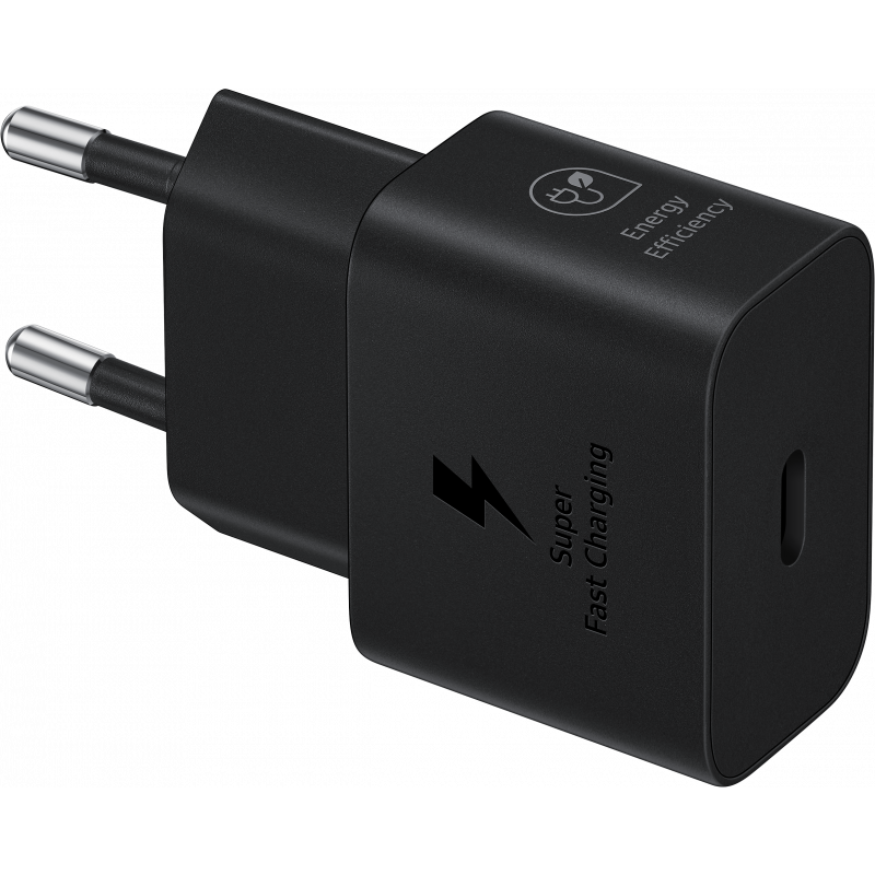 Incarcator Retea Cu Cablu USB-C Samsung, 25W, 3A, 1 x USB-C, Negru EP-T2510XBEGEU