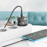 Incarcator Retea Cu Cablu USB-C HOCO N34, 20W, 3A, 1 x USB-A - 1 x USB-C