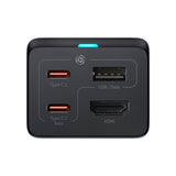 Incarcator Retea Cu Cablu USB-C Baseus GaN5 Pro, 67W, 3.35A, 1 x HDMI - 1 x USB-A - 2 x USB-C, Negru CCGP110201