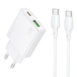 Incarcator Retea Cu Cablu USB-C Borofone BN25 Wish, 30W, 3A, 1 x USB-A - 1 x USB-C