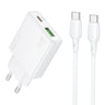 Incarcator Retea Cu Cablu USB-C Borofone BN25 Wish, 30W, 3A, 1 x USB-A - 1 x USB-C
