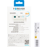 Incarcator Retea Forever TC-06-20AC, 20W, 3A, 1 x USB-A - 1 x USB-C
